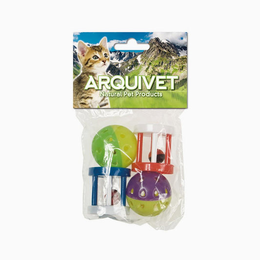 ARQUIVET Cat Toy - Balls & Bells X 4Pcs