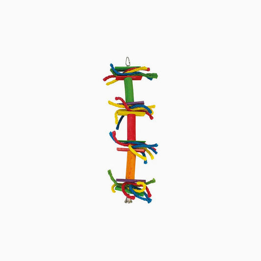 ARQUIVET Bird Toy-Colored Rope & Bell