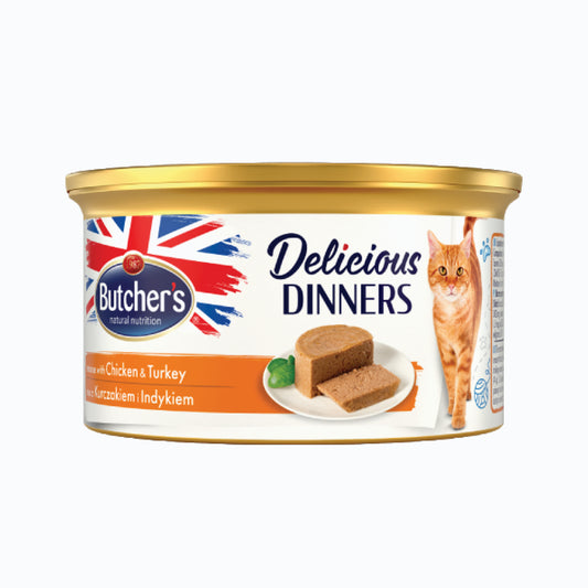 Butcher'S Delicious Dinners Chicken And Turkey Mousse 85G