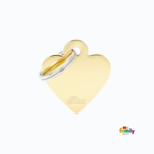 My Family Mfb22 Small Heart Brass Plated W/Gold