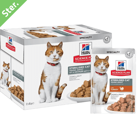 HILLS POUCH  STERILZED TURKEY OFFER X12