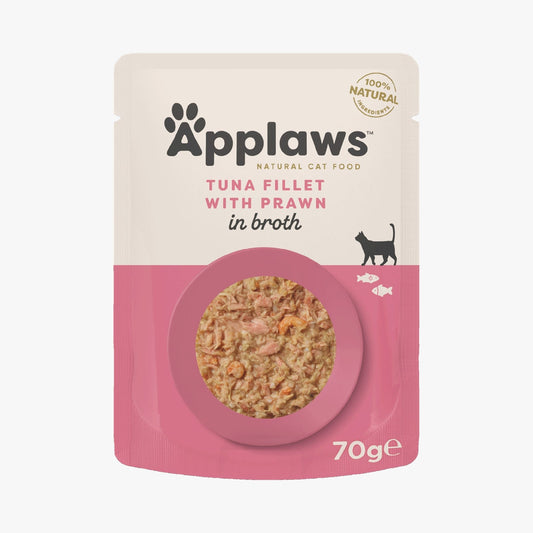 Applaws Cat Pouch Tuna with Pacific Prawns in Broth 70g