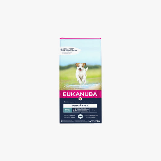 Eukanuba Dog Grain Free Adult Small & Medium Breed Ocean Fish & Salmon 12kg