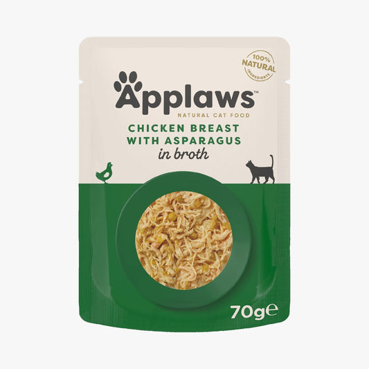 Applaws Cat Pouch Chicken with Asparagus in Broth 70g