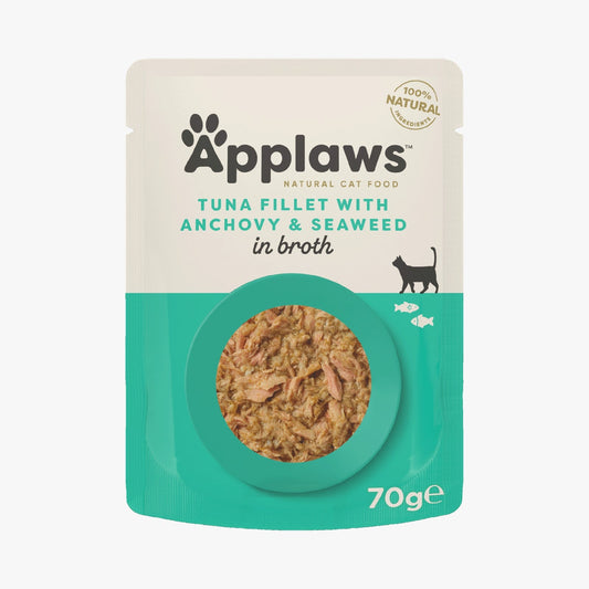 Applaws Cat Pouch Tuna with Anchovy in Broth 70g