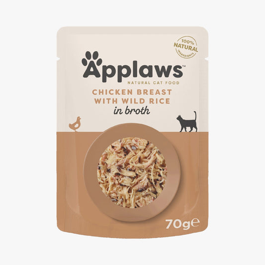 Applaws Cat Pouch Chicken with Wild Rice in Broth 70g