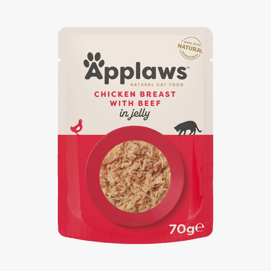 Applaws Cat Pouch Chicken with Beef in Jelly 70g