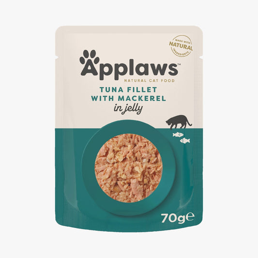 Applaws Cat Pouch Tuna Fillet with Mackerel in Jelly 70g