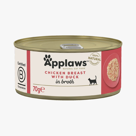 Applaws Cat Tin Chicken with Duck in Broth 70g