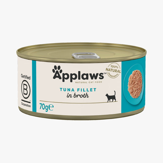 Applaws Cat Tin Tuna Fillet in Broth 70g