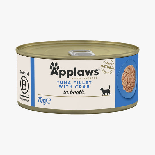 Applaws Cat Tin Tuna with Crab in Broth 70g