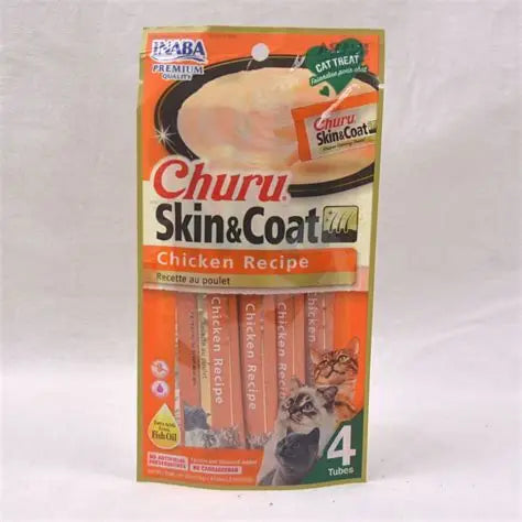 CHURU CAT SKIN & COAT CHICKEN X4P