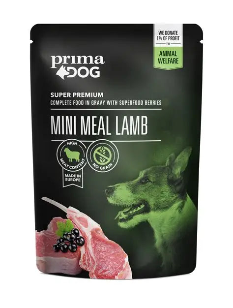 PRIMA DOG GRN FREE MINI MEAL LAMB 85G