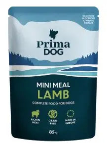 PRIMA DOG GRN FREE MINI MEAL LAMB 85G