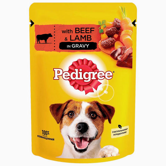 Pedigree Pou Adt Bf/Lmb In Gravy 100G