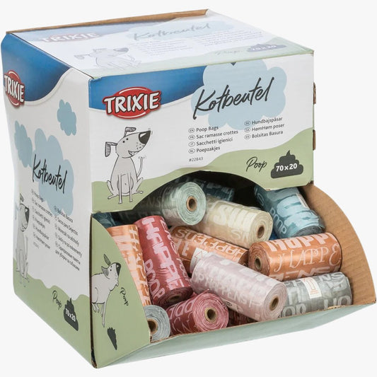 Trixie Dog poo bags, roll, 20 bags, sorted