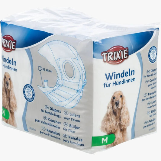 Trixie Diapers for female dogs, M, 12 pcs.