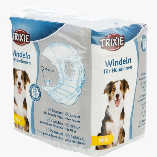 Trixie Diapers for female dogs, M-L, 12 pcs.