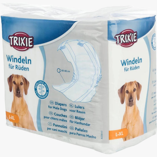 Trixie Diapers for male dogs, L-XL, 12 pcs.