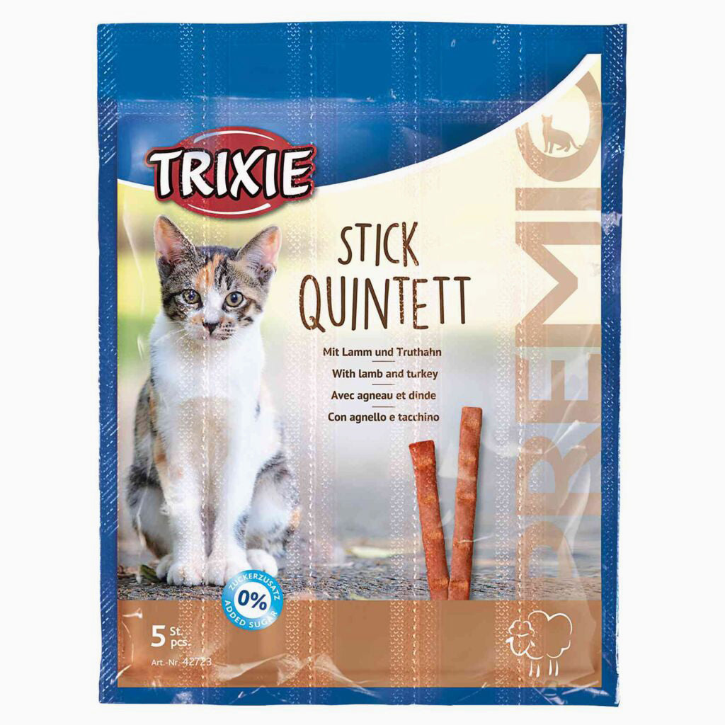 Trixie PREMIO Stick Quintett, lamb/turkey, 5 x 5 g