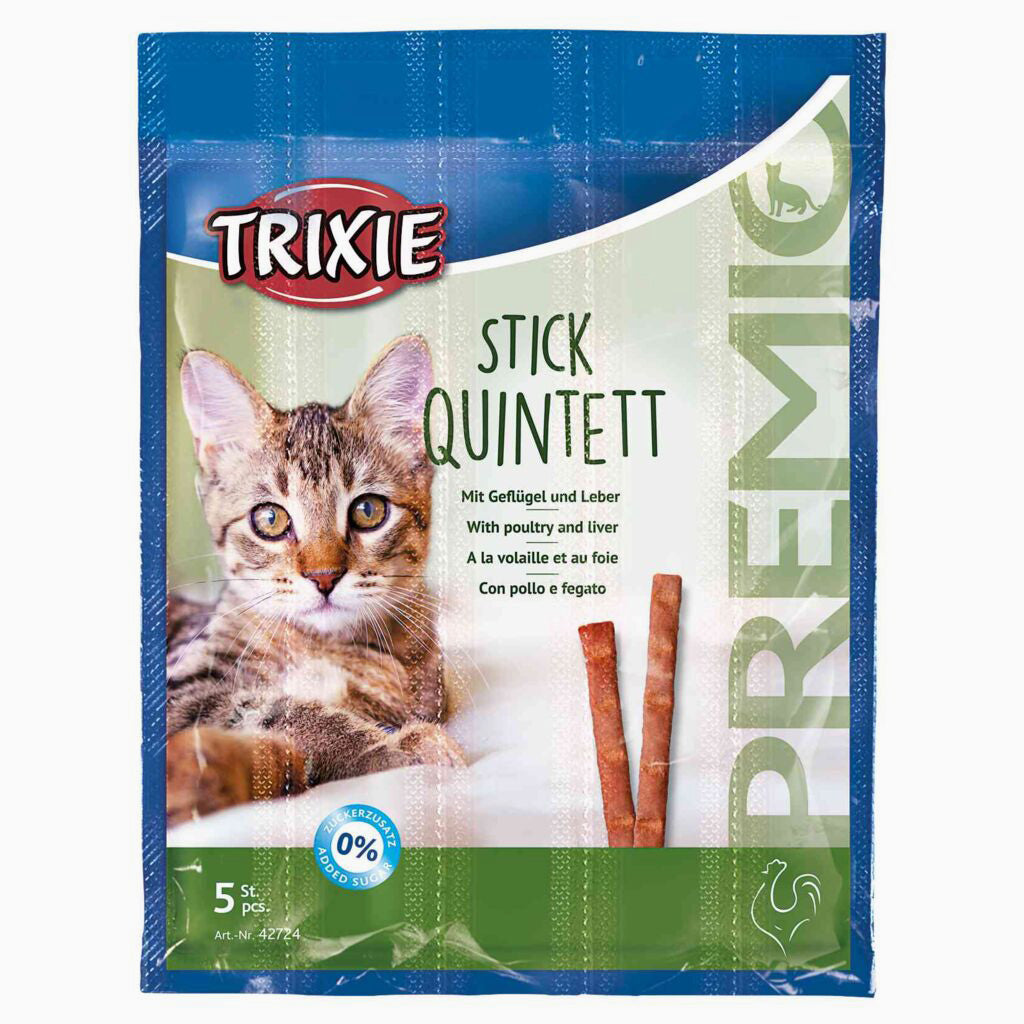 Trixie PREMIO Stick Quintett, poultry/liver, 5 x 5 g
