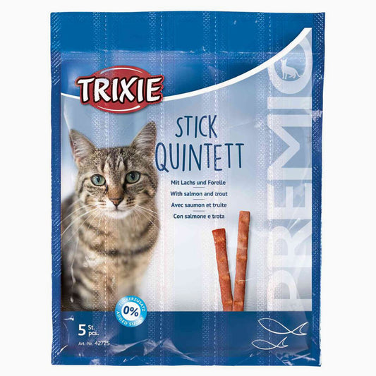 Trixie PREMIO Stick Quintett, salmon/trout, 5 x 5 g