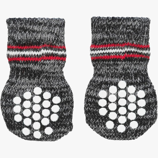 Trixie Dog socks, non-slip, XL, 2 pcs., grey