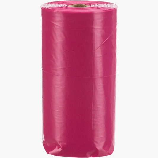 Trixie Dog poop bags, rose scent, 4 rolls of 20 bags, pink