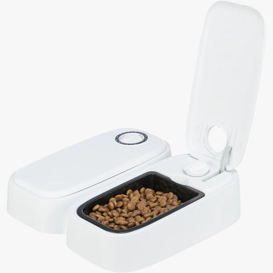 Trixie TX2 automatic food dispenser, 2 x 300 ml/27 x 7 x 24 cm, black/granite