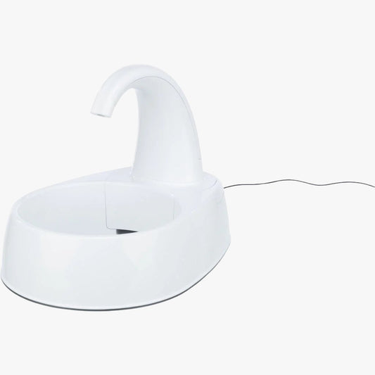 Trixie Curved Stream drinking fountain plastic, 2.5 l/25 X 24.5 X 35 cm, white