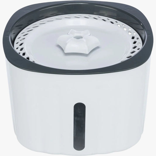 Trixie Flower drinking fountain plastic, 2 l/18.5 X 13 X 18.5 cm, white/grey