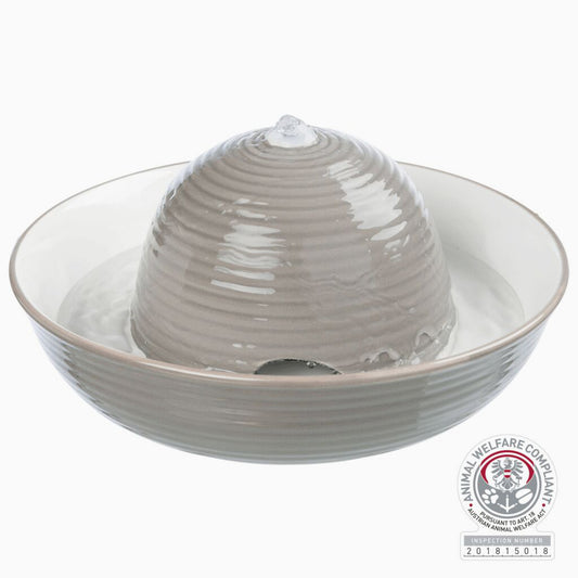 Trixie Drinking Fountain Vital Flow, ceramic, 1.5 l, grey/white