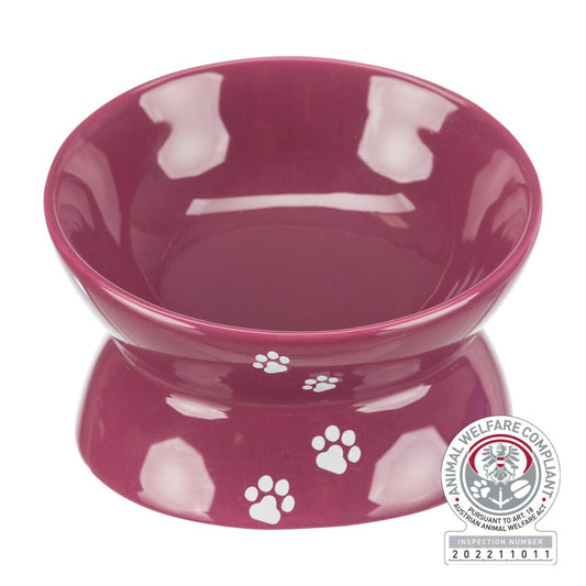 Trixie Bowl, elevated, ceramic, 0.15 l/ 13 cm, berry
