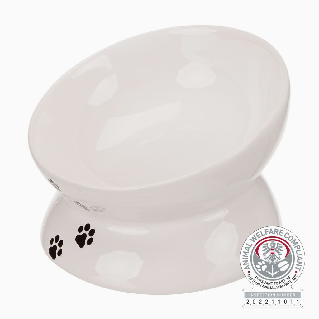 Trixie Ceramic bowl, cat, 0.25 l/ 13 cm, white