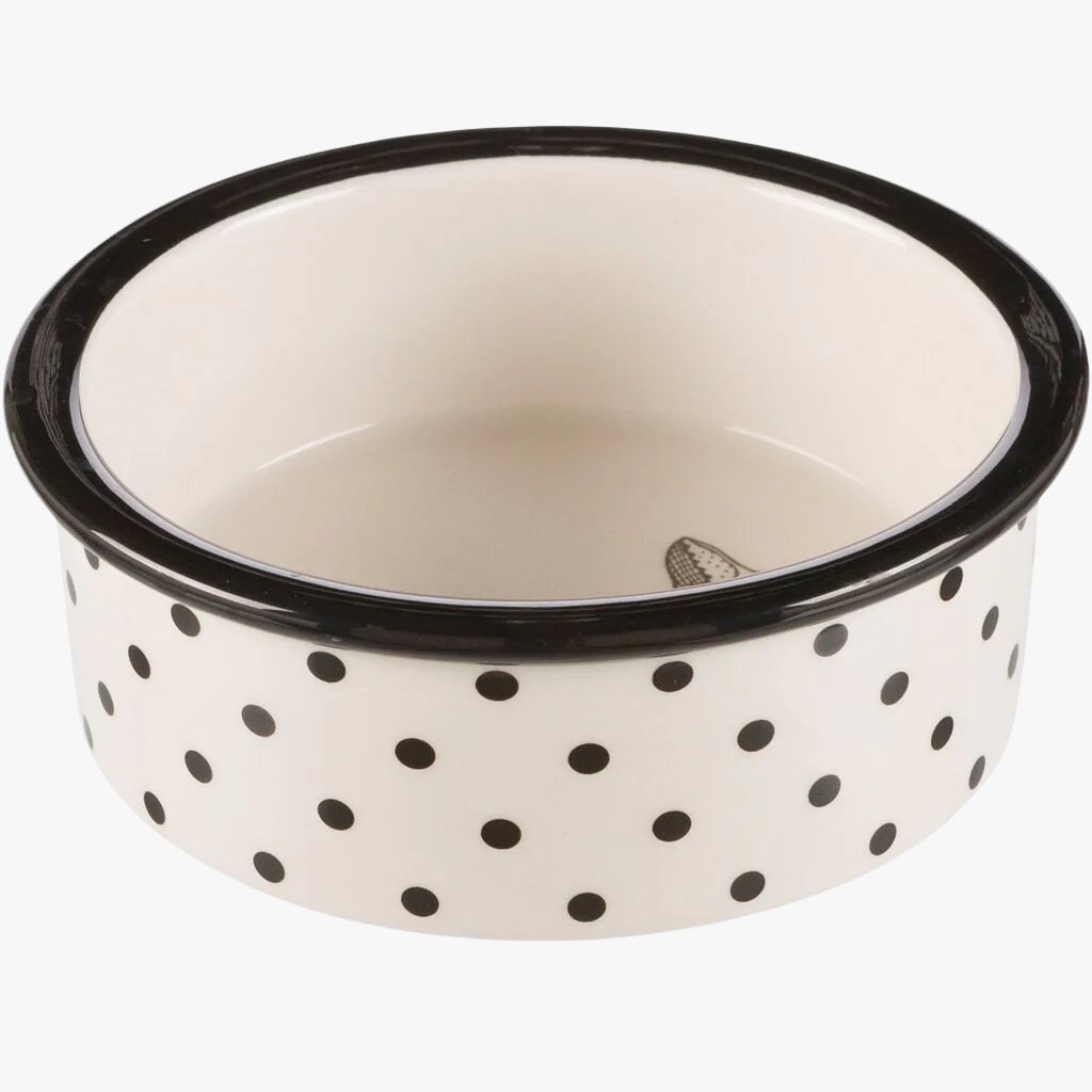 Trixie Zentangle ceramic bowl, 0.3 l/ 12 cm, white/black