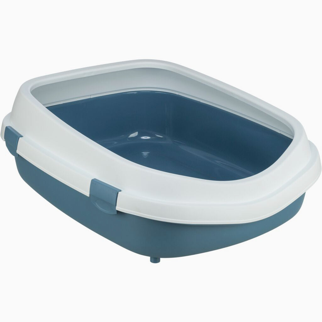 Trixie Primo XXL cat litter tray with rim, 56 x 25 x 71 cm, blue/white