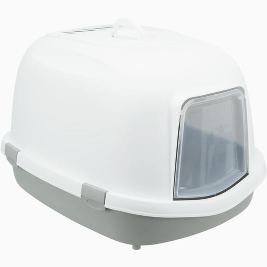 Trixie Primo XXL Top cat litter tray with hood, 56 x 47 x 71 cm, grey/white