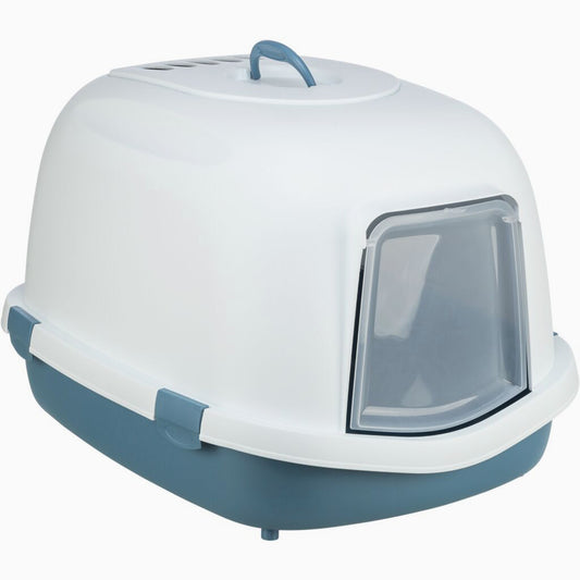 Trixie Primo XXL Top cat litter tray with hood, 56 x 47 x 71 cm, blue/white