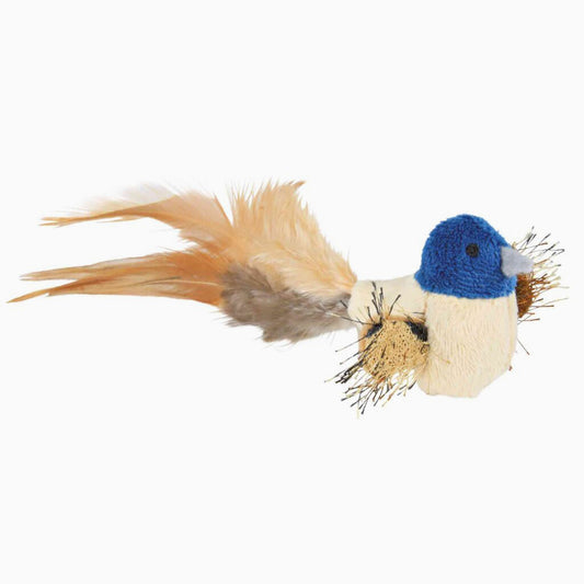 Trixie Bird with feathers, plush, 8 cm