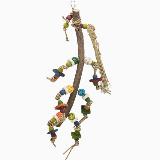 Trixie Wooden toy with wicker balls, 56 cm