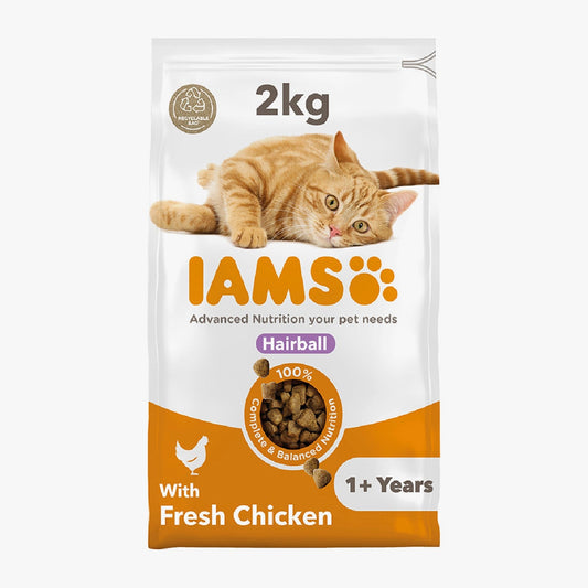 Iams Cat Adult Hairball Chicken 2kg