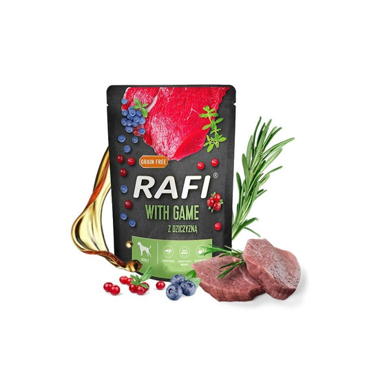 RAFI DOG FD PATE GAME B.BER/CRAN 400G