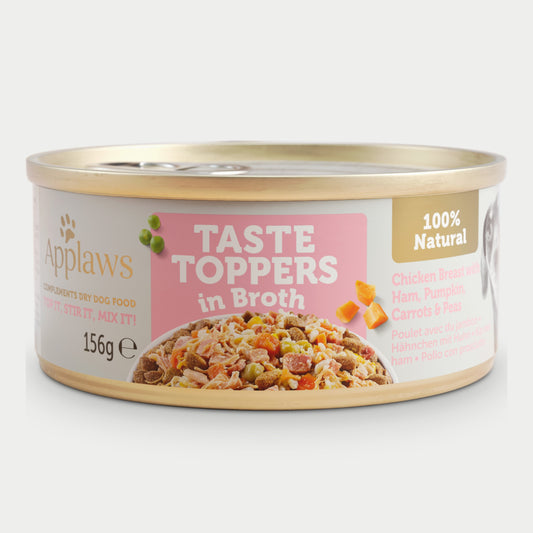 Applaws Dog Taste Toppers Tin Chicken & Ham with Veg 156g