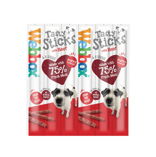 WEBBOX DOG TASTY STICKS W/BEEF 6X5