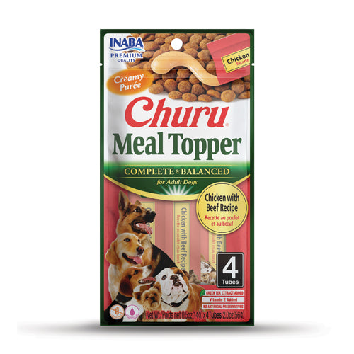 CHURU DOG MEAL TOPPER CKN W BEEF