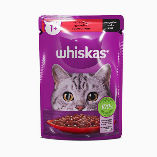 Whiskas Adult Pouch Beef - 1X85G