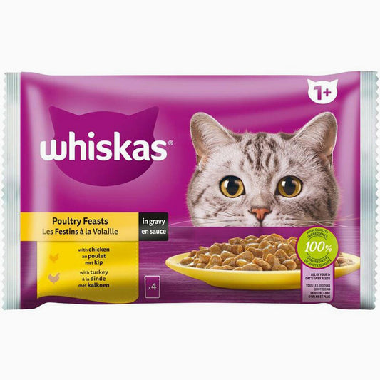 Whiskas Adt Pou Poultry Sel 4X85G