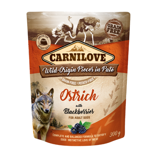 Carnilove Dog Pouch Ostrich With Blackberries 300G