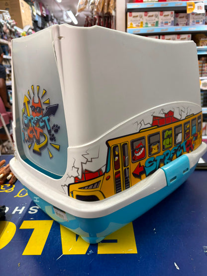 Friends Forever Cat Litter Box Street Cat Design Medium Sized