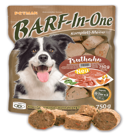 PET MAN BARF TURKEY  750G